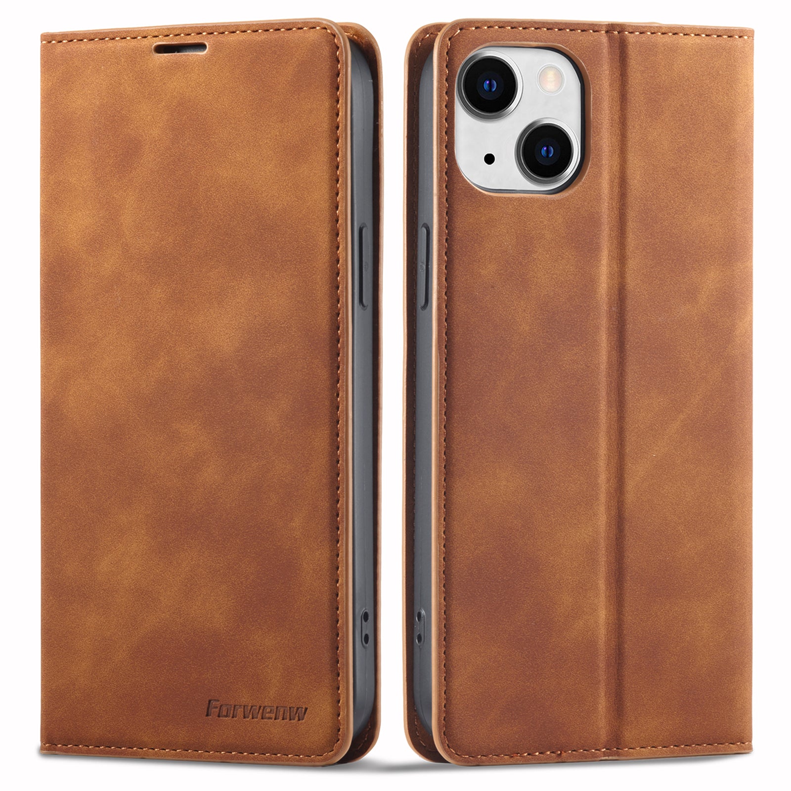 FORWENW Fantasy Series Phone Cover for iPhone 14 Plus Skin-friendly Leather Anti-scratch Cell Phone Cover with Stand Wallet FORWENW Fantasy Series Phone Cover for iPhone 14 Plus Skin-friendly Leather Anti-scratch Cell Phone Cover with Stand Wallet